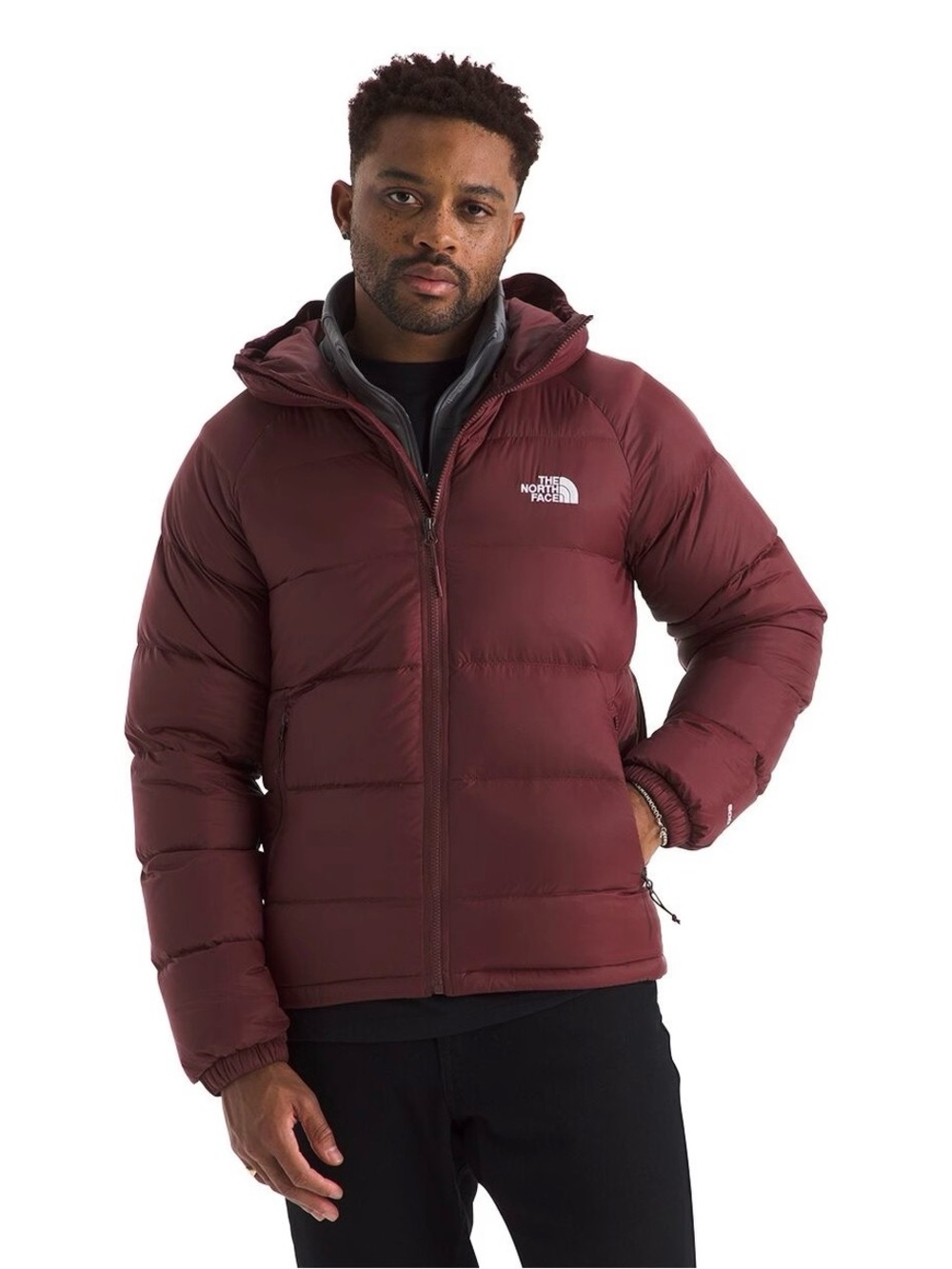 The North Face Men’s Burgundy Hydralite Hooded Puffer Jacket